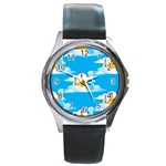 snow queen Round Metal Watch