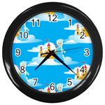 snow queen Wall Clock (Black)