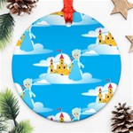 snow queen Round Ornament (Two Sides)