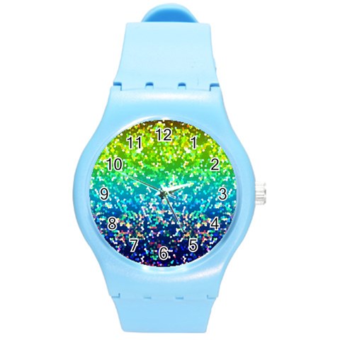 Glitter 4 Round Plastic Sport Watch (M) from ArtsNow.com Front