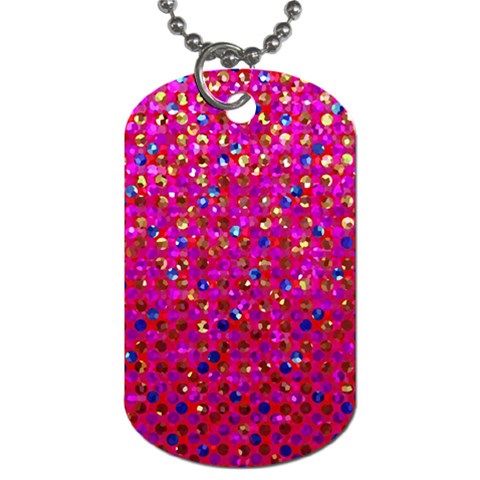 Polka Dot Sparkley Jewels 1 Dog Tag (One Side) from ArtsNow.com Front