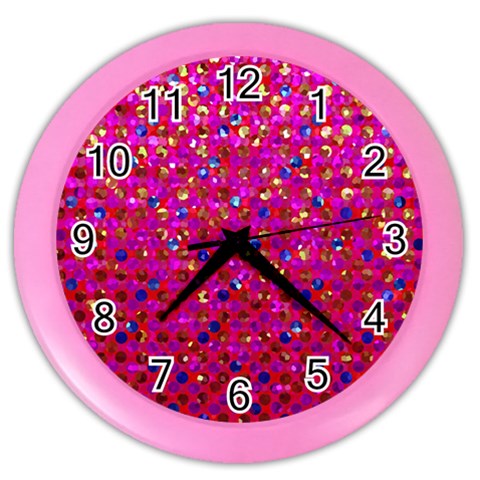 Polka Dot Sparkley Jewels 1 Color Wall Clocks from ArtsNow.com Front