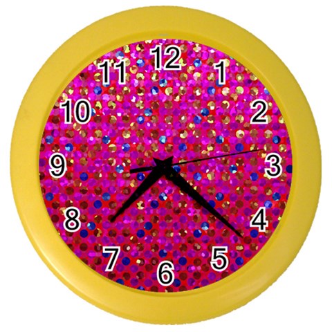 Polka Dot Sparkley Jewels 1 Color Wall Clocks from ArtsNow.com Front