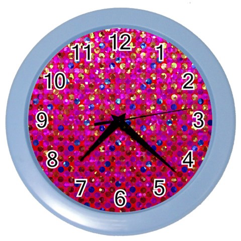 Polka Dot Sparkley Jewels 1 Color Wall Clocks from ArtsNow.com Front