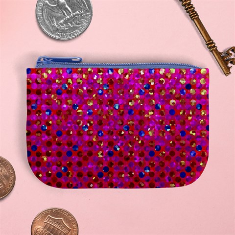 Polka Dot Sparkley Jewels 1 Mini Coin Purses from ArtsNow.com Front