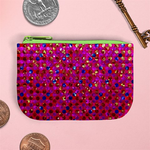 Polka Dot Sparkley Jewels 1 Mini Coin Purses from ArtsNow.com Front