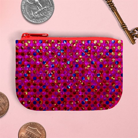 Polka Dot Sparkley Jewels 1 Mini Coin Purses from ArtsNow.com Front