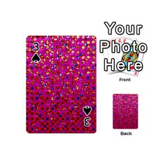 Polka Dot Sparkley Jewels 1 Playing Cards 54 (Mini)  from ArtsNow.com Front - Spade3