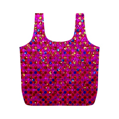 Polka Dot Sparkley Jewels 1 Full Print Recycle Bags (M)  from ArtsNow.com Back