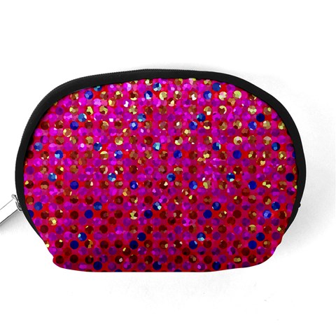 Polka Dot Sparkley Jewels 1 Accessory Pouches (Medium)  from ArtsNow.com Back