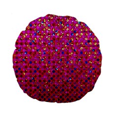 Polka Dot Sparkley Jewels 1 Standard 15  Premium Flano Round Cushions from ArtsNow.com Back