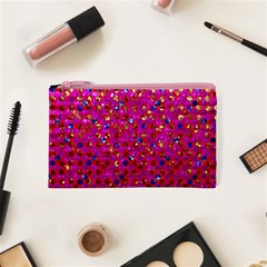 Polka Dot Sparkley Jewels 1 Cosmetic Bag (XS) from ArtsNow.com Front