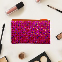 Polka Dot Sparkley Jewels 1 Cosmetic Bag (XS) from ArtsNow.com Back