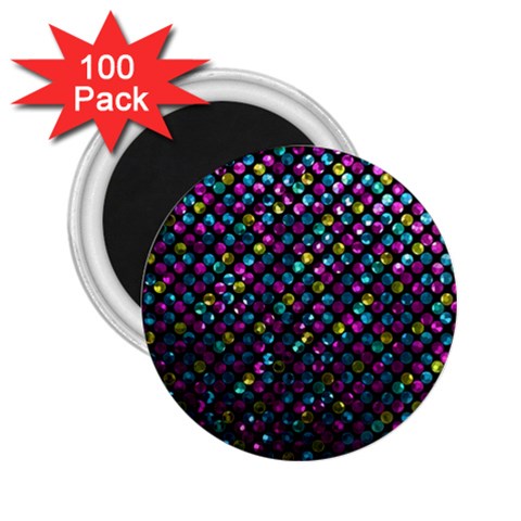 Polka Dot Sparkley Jewels 2 2.25  Magnets (100 pack)  from ArtsNow.com Front