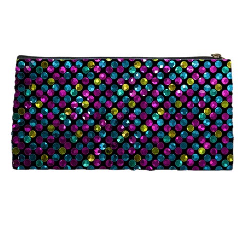 Polka Dot Sparkley Jewels 2 Pencil Cases from ArtsNow.com Back