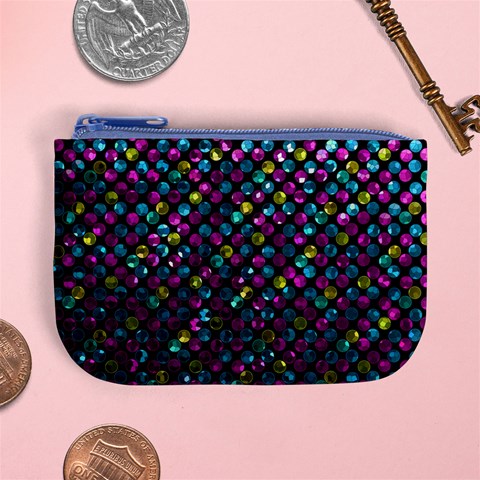 Polka Dot Sparkley Jewels 2 Mini Coin Purses from ArtsNow.com Front