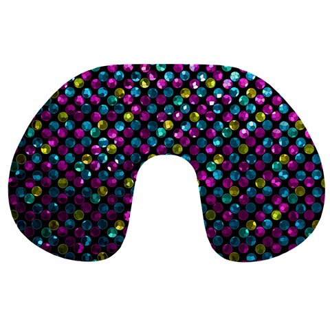 Polka Dot Sparkley Jewels 2 Travel Neck Pillows from ArtsNow.com Back