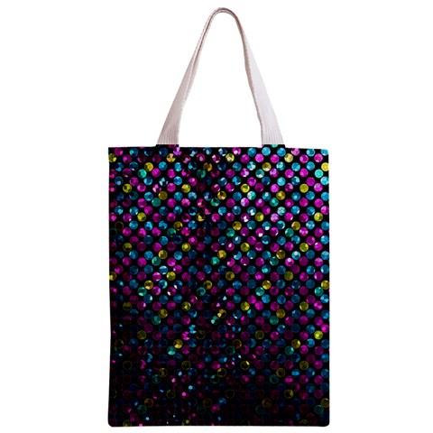 Polka Dot Sparkley Jewels 2 Zipper Classic Tote Bags from ArtsNow.com Back