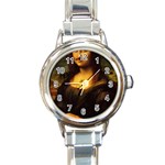 Movember Mona Lisa Round Italian Charm Watch