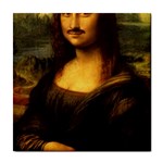 Movember Mona Lisa Tile Coaster