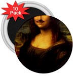 Movember Mona Lisa 3  Magnet (10 pack)