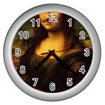 Movember Mona Lisa Wall Clock (Silver)