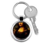 Movember Mona Lisa Key Chain (Round)