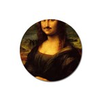 Movember Mona Lisa Magnet 3  (Round)