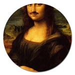 Movember Mona Lisa Magnet 5  (Round)