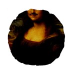 Movember Mona Lisa Standard 15  Premium Round Cushion 