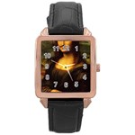 Movember Mona Lisa Rose Gold Leather Watch 