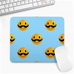 Movember emoji Large Mousepad