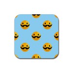 Movember emoji Rubber Coaster (Square)