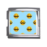 Movember emoji Mega Link Italian Charm (18mm)