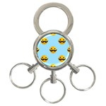 Movember emoji 3-Ring Key Chain