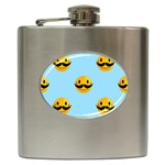 Movember emoji Hip Flask (6 oz)