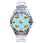 Movember emoji Stainless Steel Analogue Watch