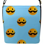 Movember emoji Flap Closure Messenger Bag (S)