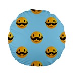 Movember emoji Standard 15  Premium Flano Round Cushion 