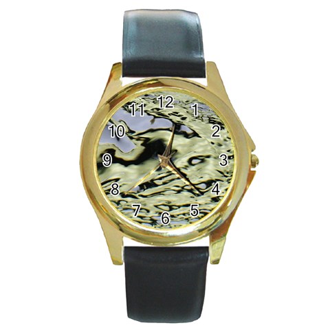 SD166 Round Gold Metal Watch from ArtsNow.com Front