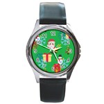 Emoji Christmas Round Metal Watch