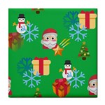 Emoji Christmas Tile Coaster