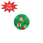 Emoji Christmas 1  Mini Magnet (100 pack) 