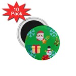 Emoji Christmas 1.75  Magnet (10 pack) 