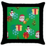 Emoji Christmas Throw Pillow Case (Black)