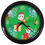 Emoji Christmas Wall Clock (Black)