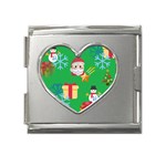 Emoji Christmas Mega Link Heart Italian Charm (18mm)