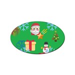 Emoji Christmas Sticker (Oval)