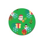 Emoji Christmas Magnet 3  (Round)