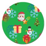 Emoji Christmas Magnet 5  (Round)